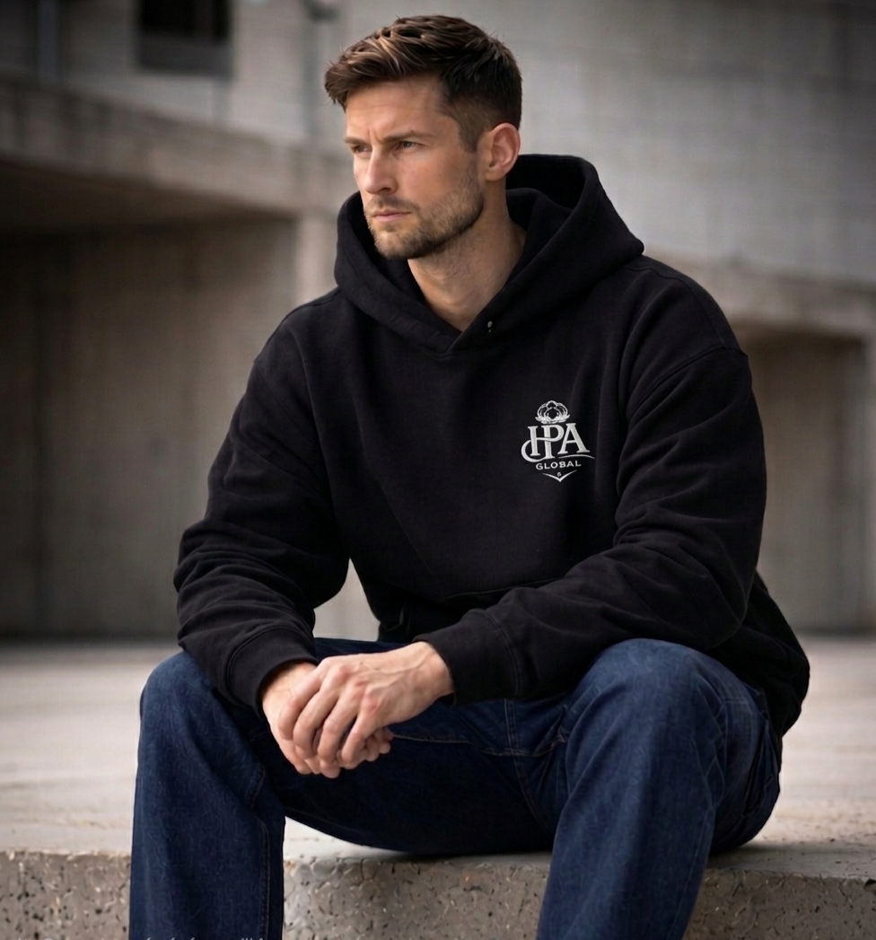 HPA Hoodie Ultra Heavyweight — 500 GSM ( Noir )