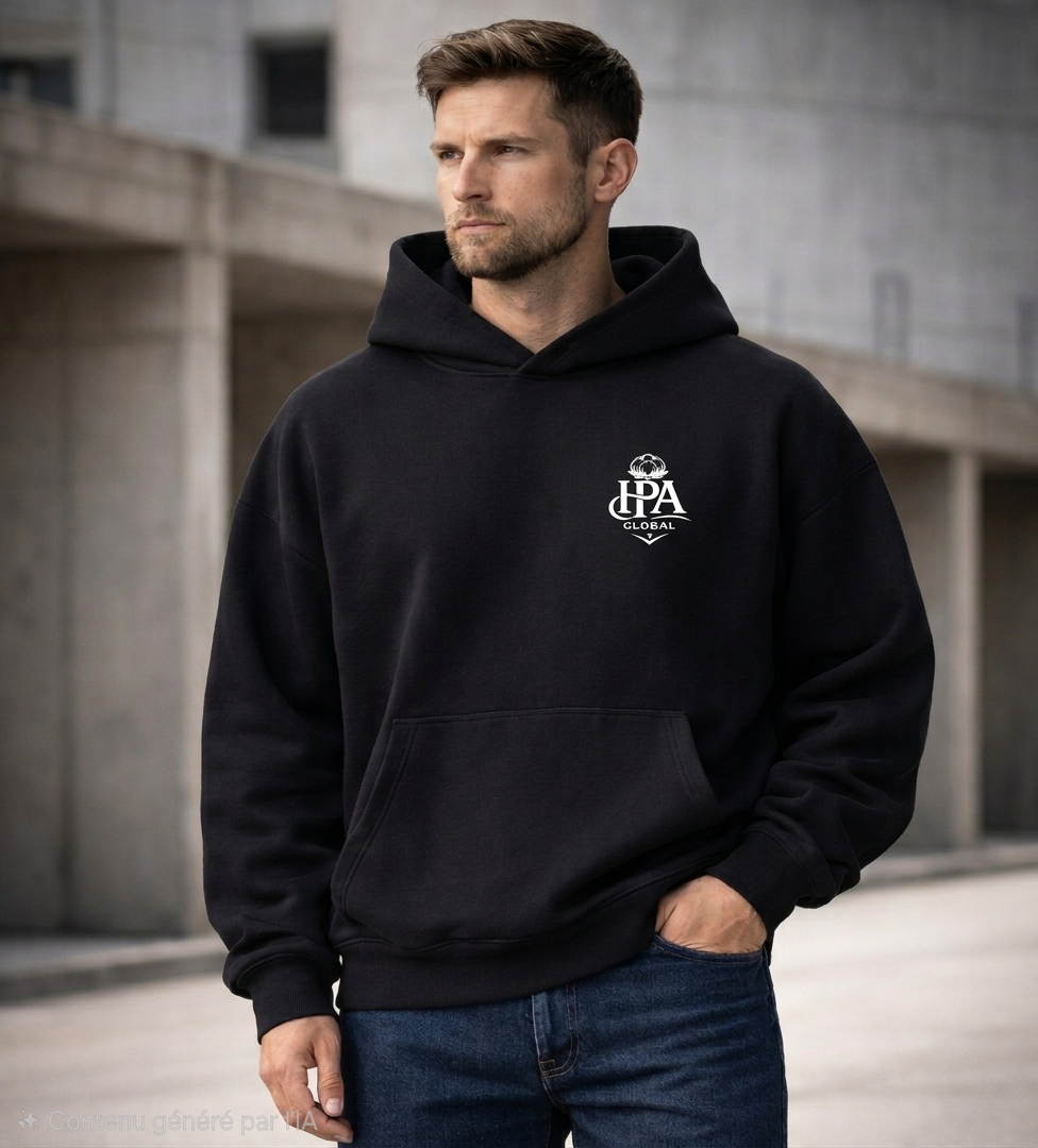 HPA Hoodie Ultra Heavyweight — 500 GSM ( Noir )