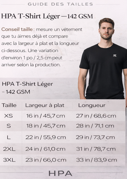 HPA T-Shirt Midweight — 220 GSM