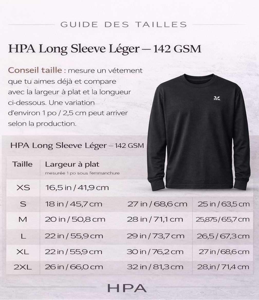 HPA Long Sleeve Léger — 142 GSM